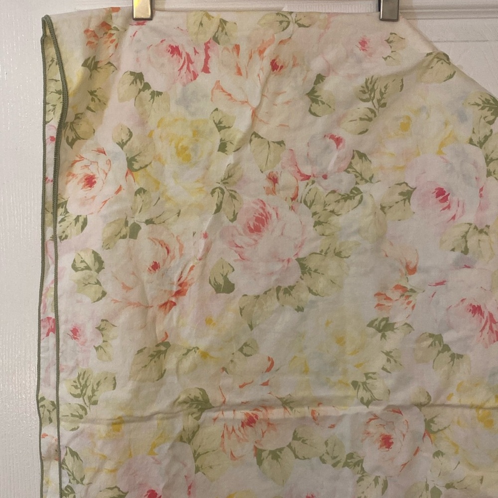 Floral table cloth large  rose pastel